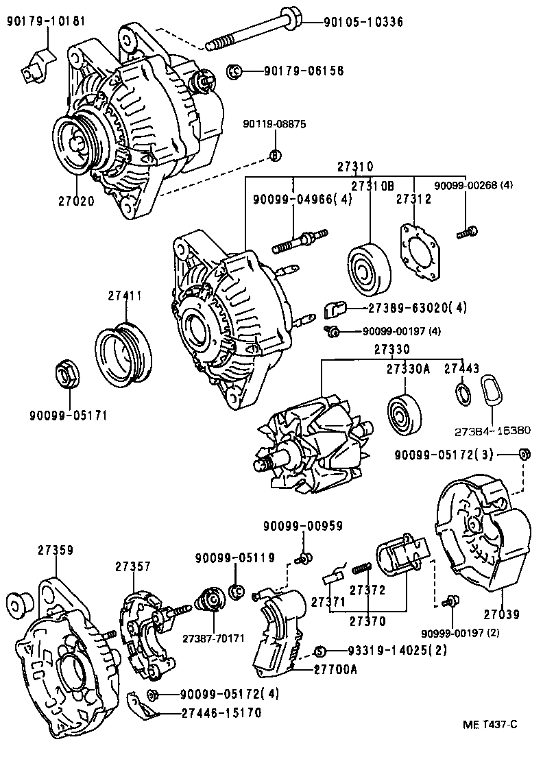 TOYOTA 2706015080 - Ģenerators ps1.lv