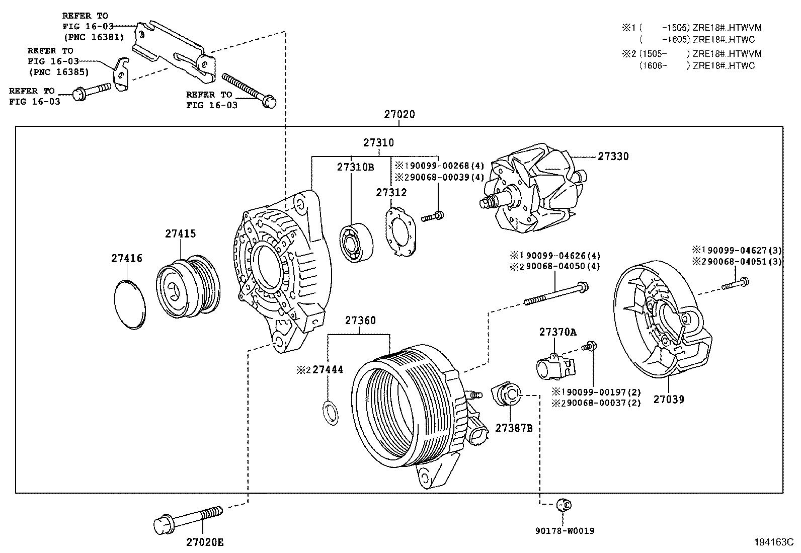 LEXUS 27060-0T360 - Ģenerators ps1.lv