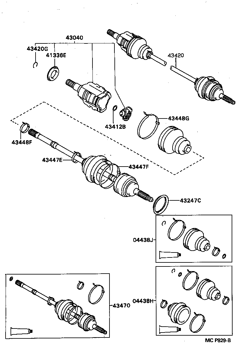 TOYOTA 04438-05020 - Putekļusargs, Piedziņas vārpsta ps1.lv