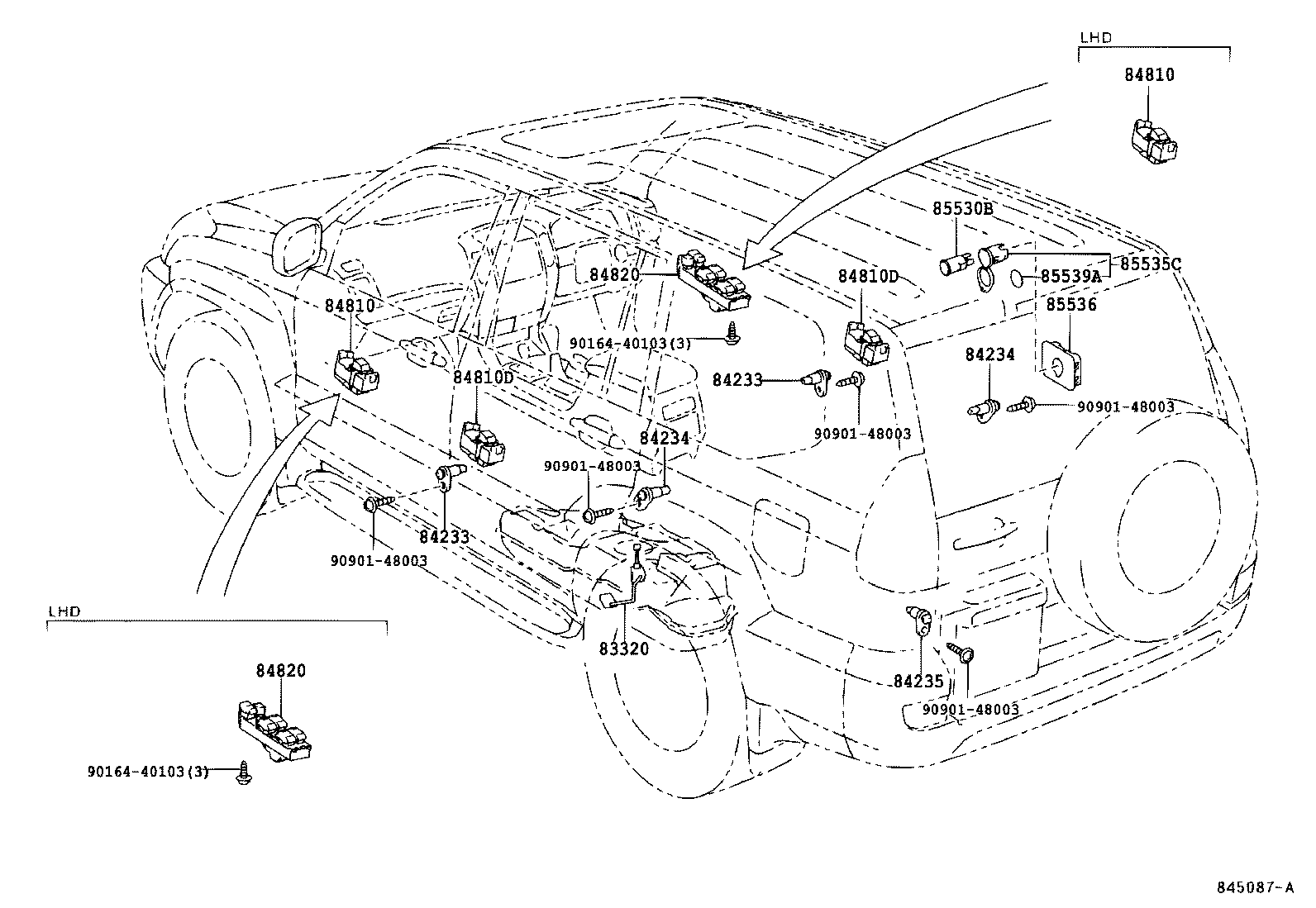 TOYOTA 84030-60023 - Slēdzis, Stikla pacēlājmehānisms ps1.lv