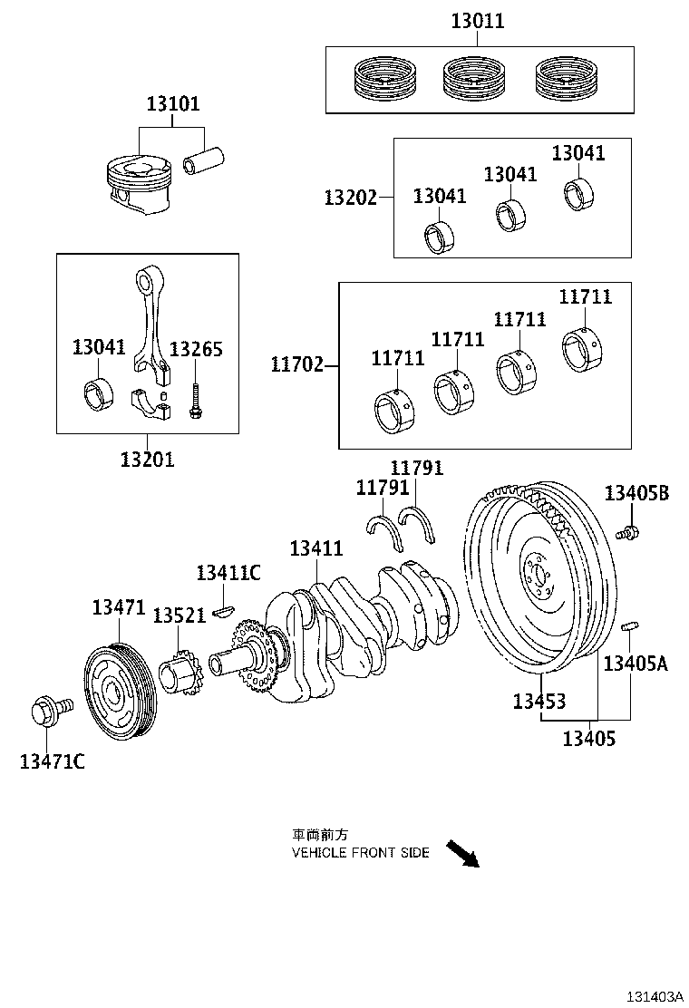 TOYOTA 13521-40020 - Sadales vārpstas piedziņas ķēdes komplekts ps1.lv