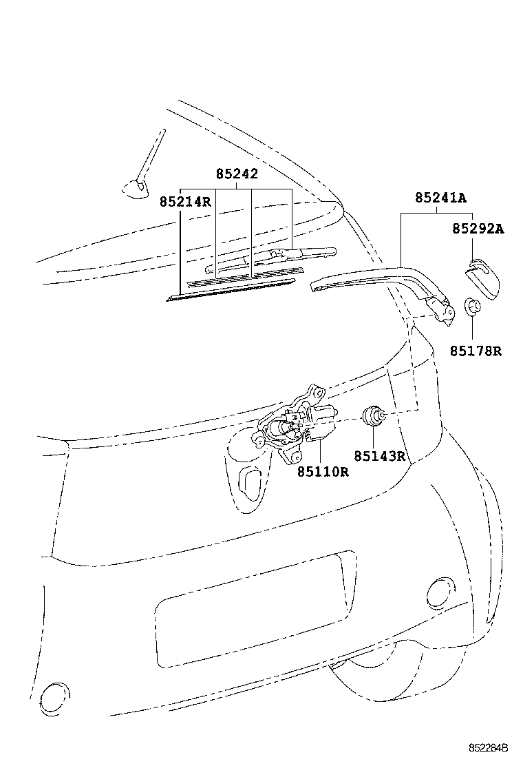 TOYOTA 85242-12090 - Stikla tīrītāja slotiņa ps1.lv