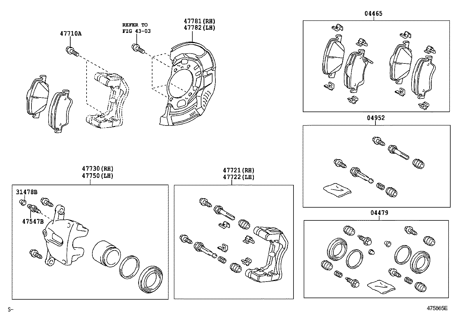 TOYOTA 04465-02200 - Bremžu uzliku kompl., Disku bremzes ps1.lv