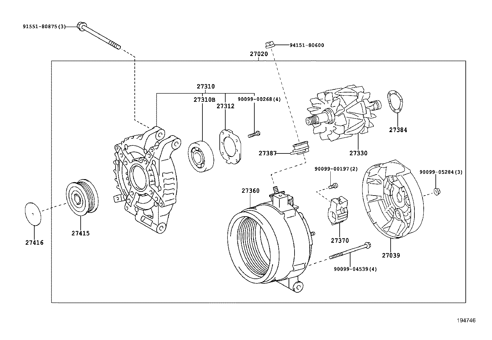 TOYOTA 27060-26041 - Ģenerators ps1.lv