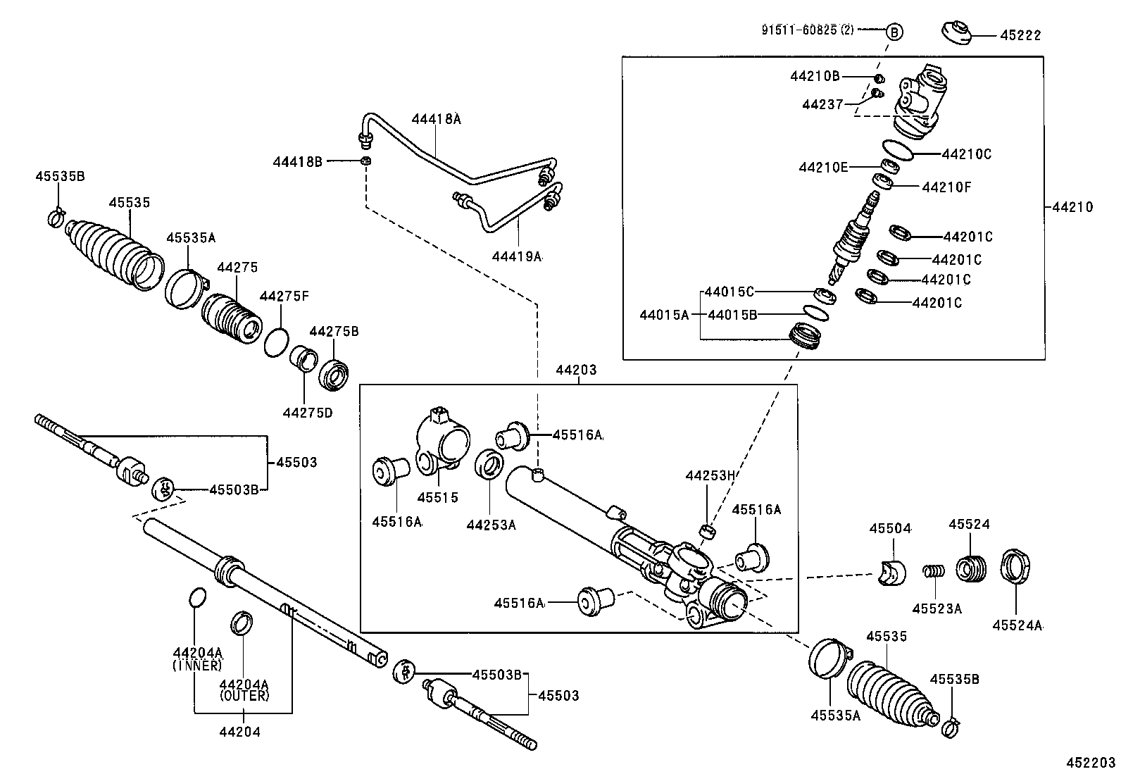 LEXUS 45503-29765 - Aksiālais šarnīrs, Stūres šķērsstiepnis ps1.lv