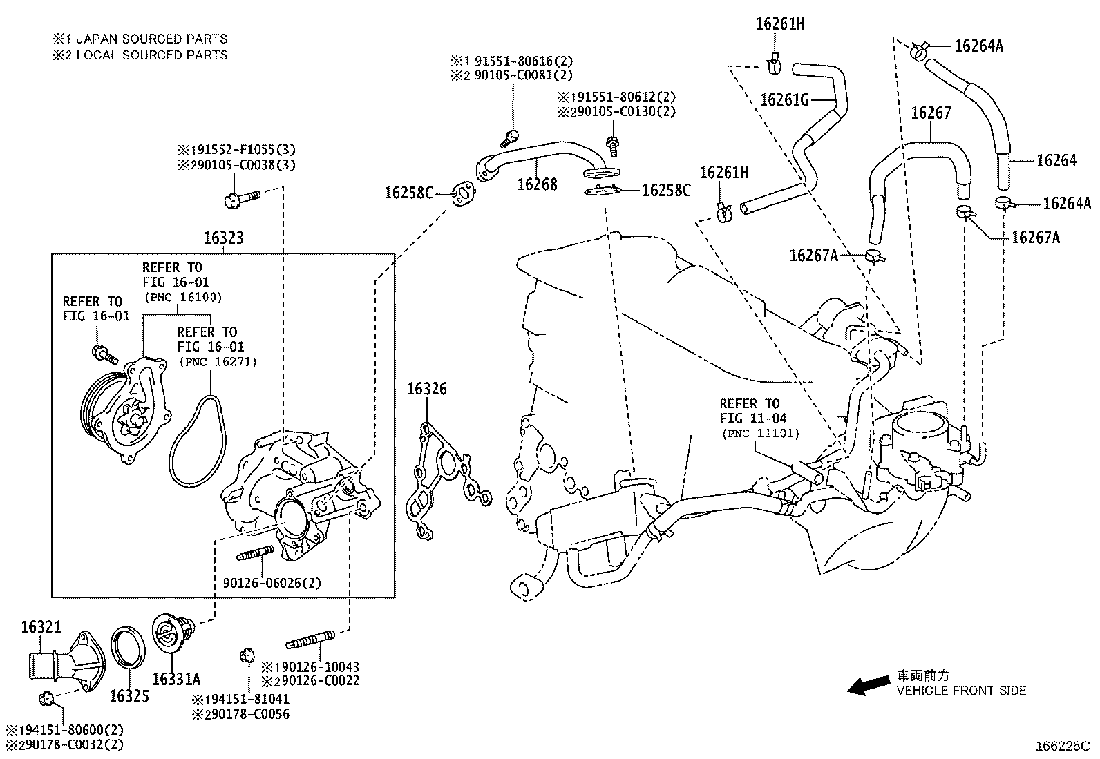 TOYOTA 16325-0H030 - Blīve, Termostats ps1.lv