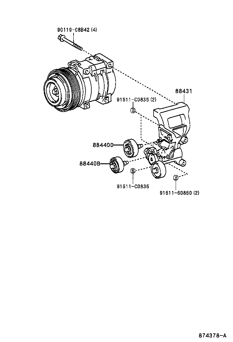 TOYOTA 16620-30010 - Siksnas spriegotājs, Ķīļsiksna ps1.lv