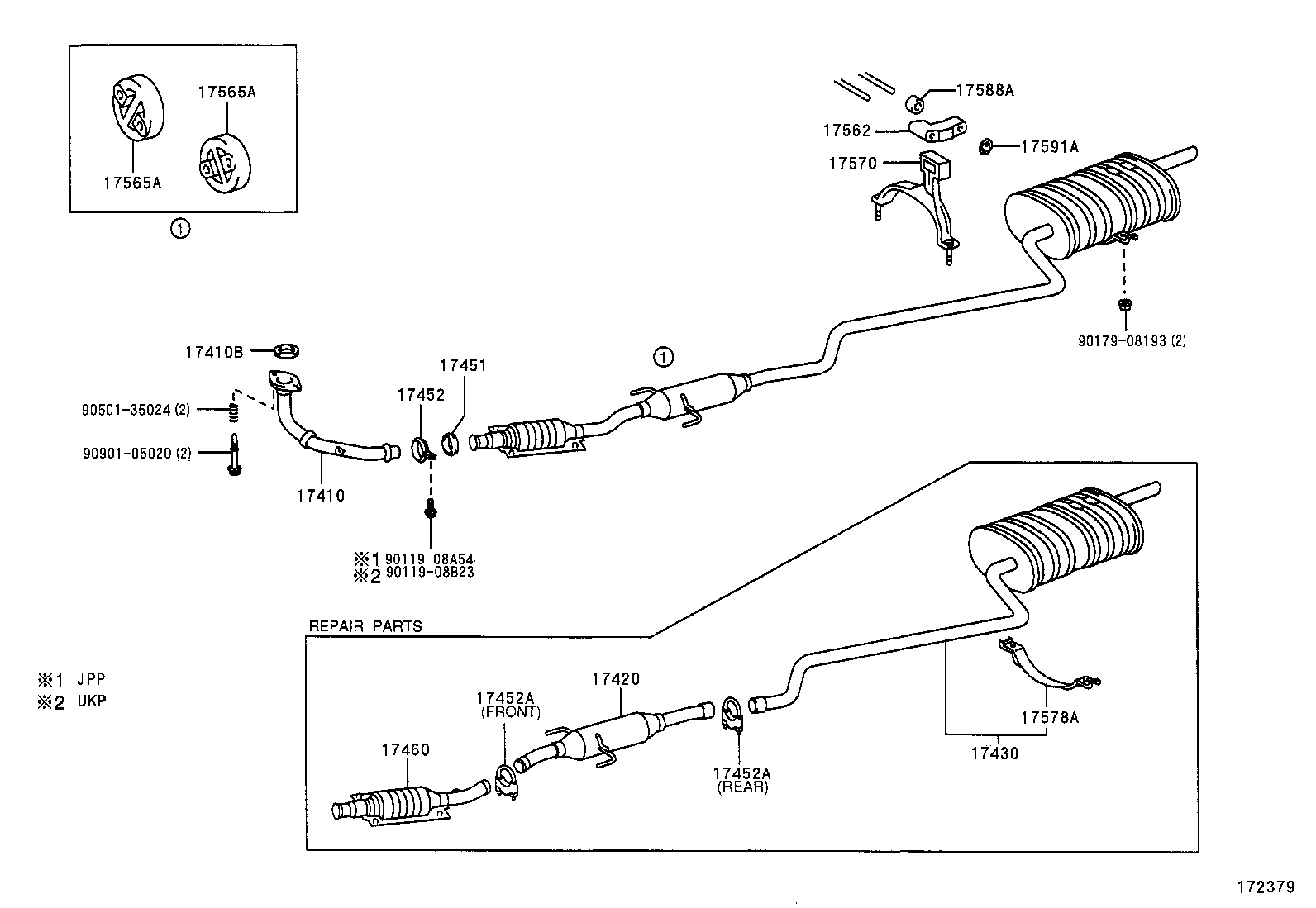 TOYOTA 9091706084 - Blīvgredzens, Izplūdes caurule ps1.lv