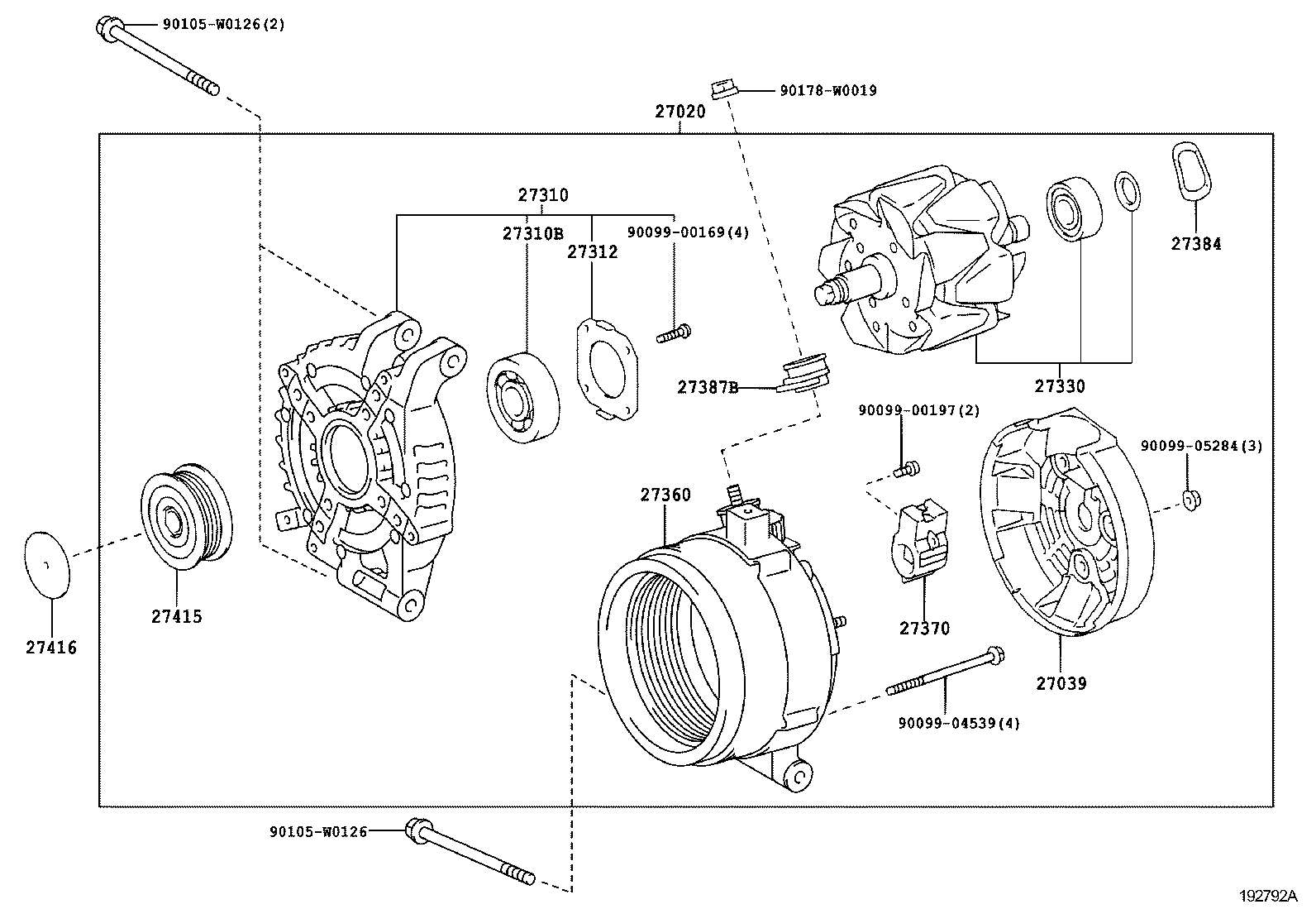 TOYOTA 27415-26010 - Piedziņas skriemelis, Ģenerators ps1.lv