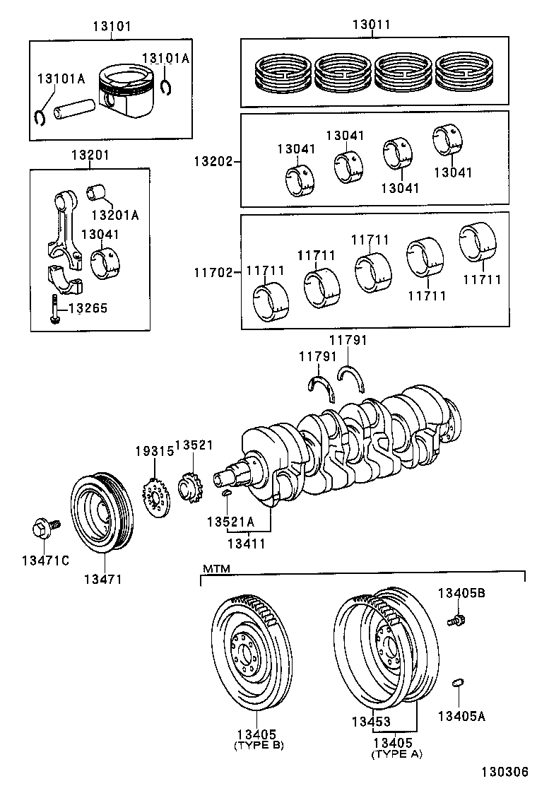 TOYOTA 1347022040 - Piedziņas skriemelis, Kloķvārpsta ps1.lv