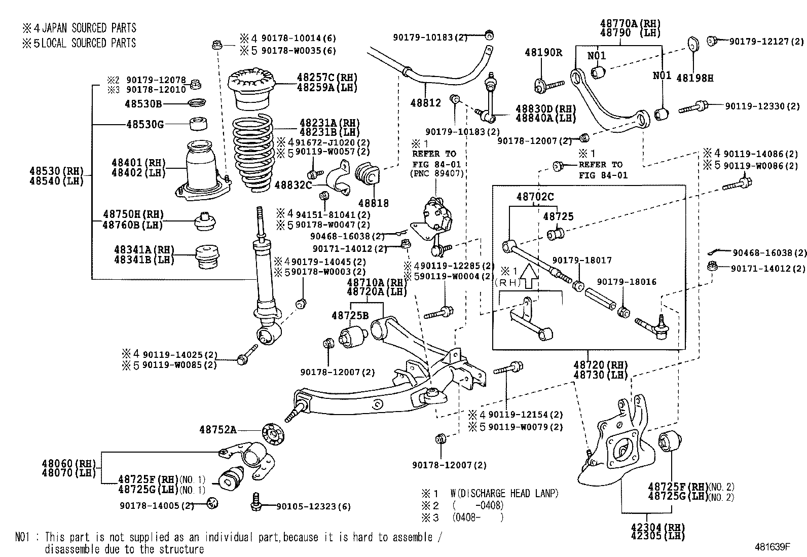 TOYOTA 48710-05070* - Piekare, Šķērssvira ps1.lv