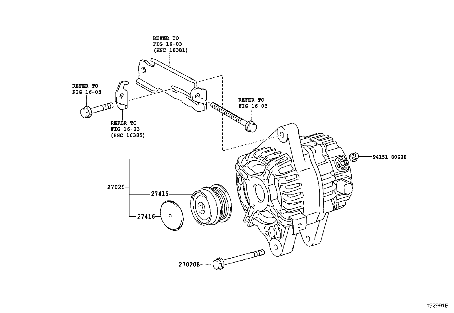 TOYOTA 27060-0T091 - Ģenerators ps1.lv