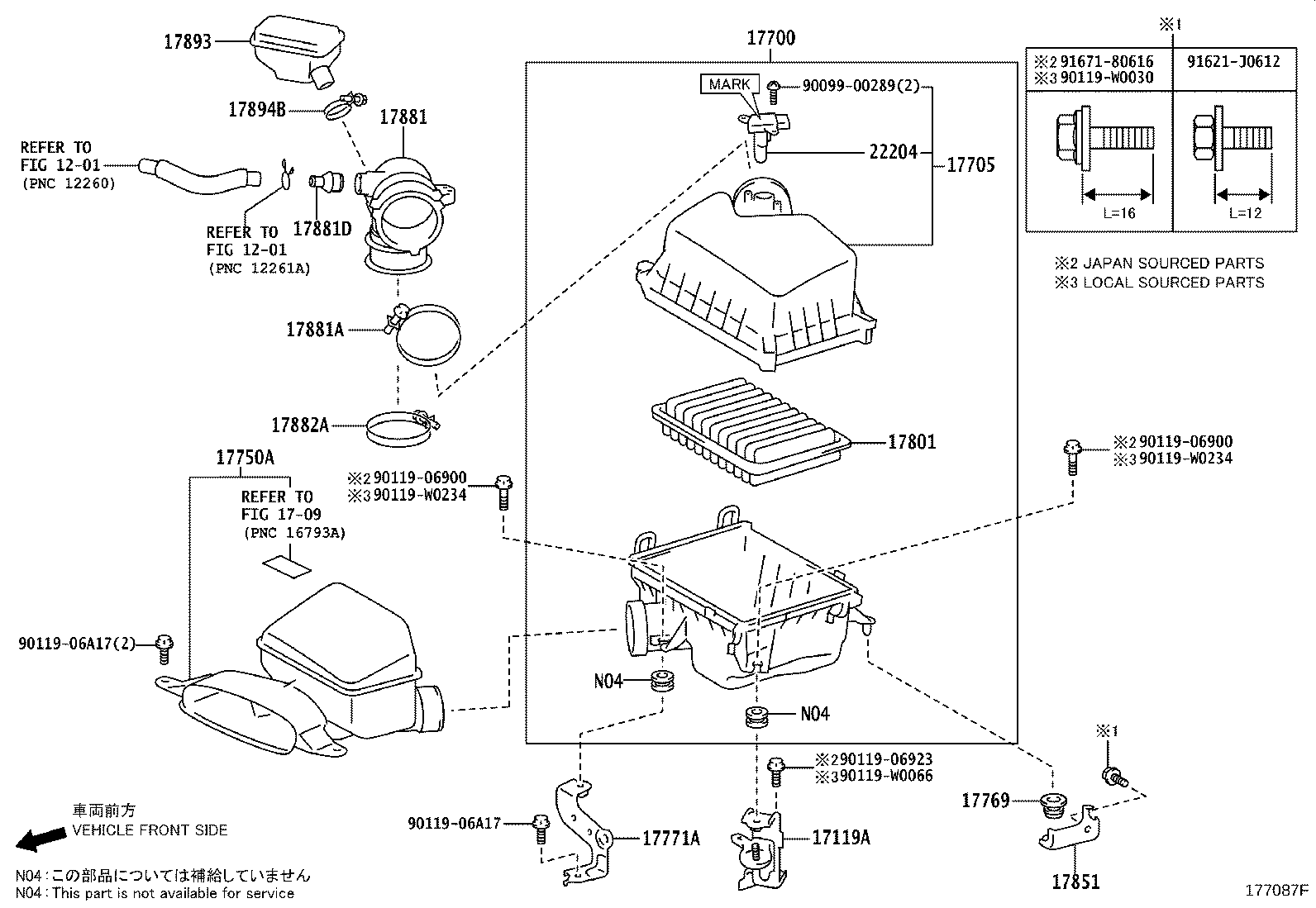 TOYOTA 17801-28030 - Gaisa filtrs ps1.lv