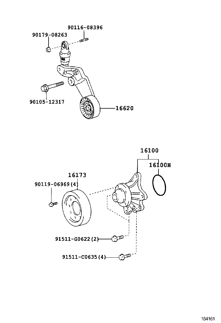 TOYOTA 16620-22031 - Parazīt / Vadrullītis, Ķīļrievu siksna ps1.lv