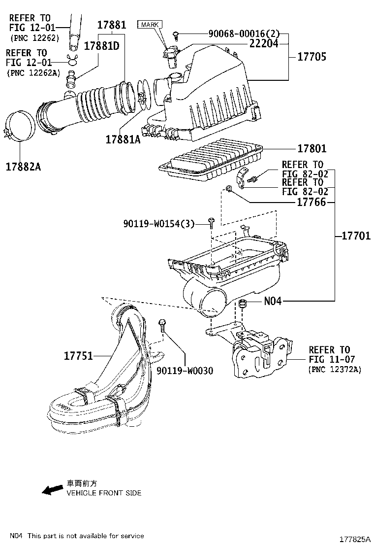 LEXUS 22204-0V010 - Gaisa masas mērītājs ps1.lv