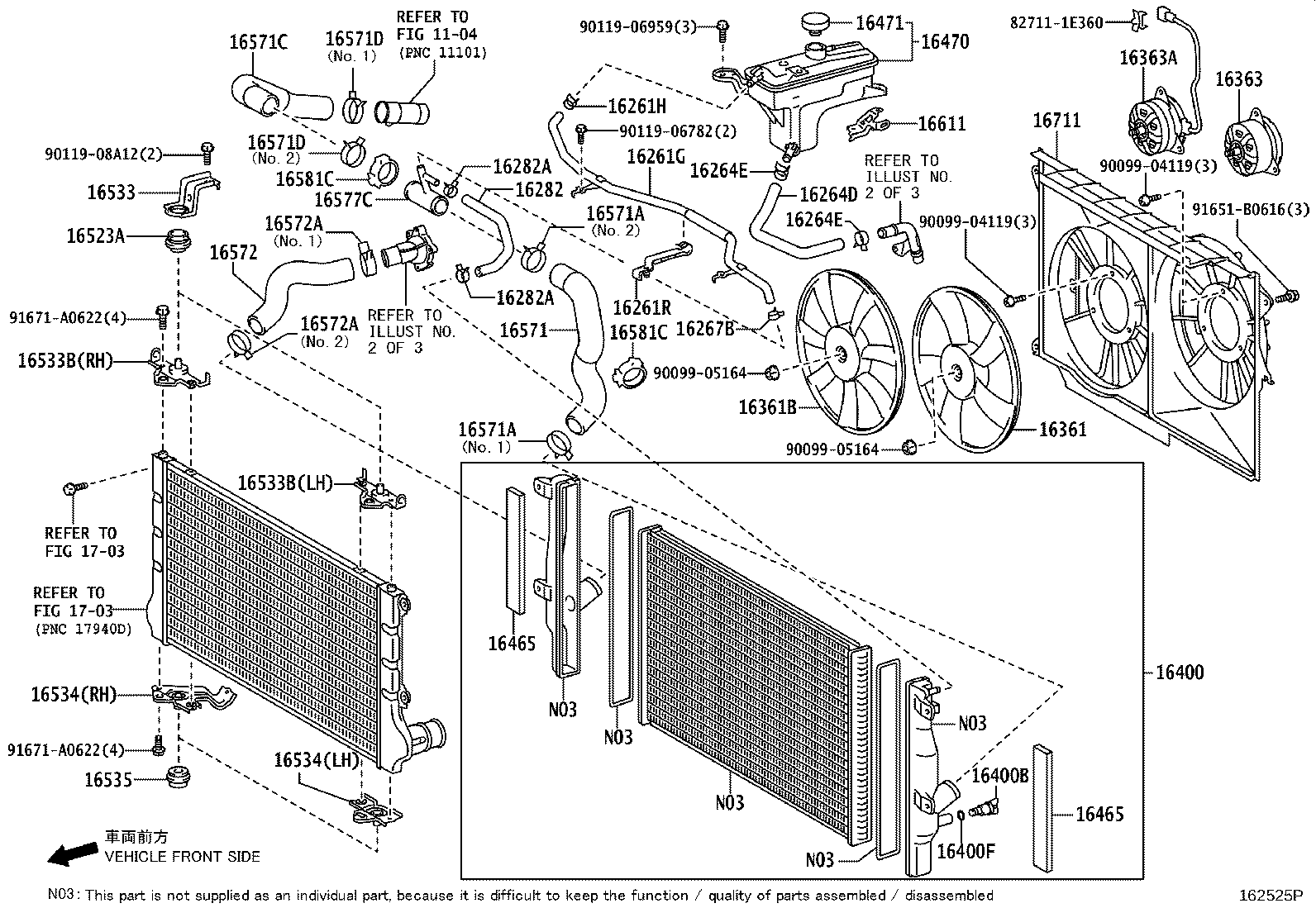 TOYOTA 16535-20030 - Piekare, Radiators ps1.lv