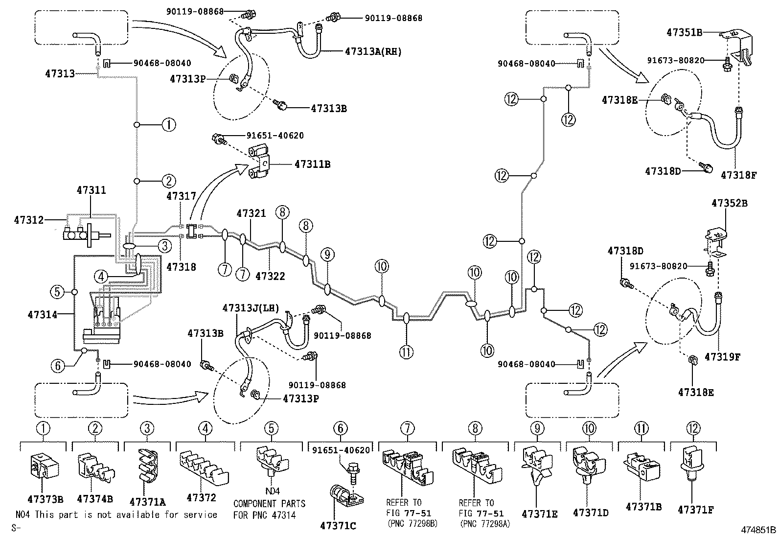 TOYOTA 9094702E58 - Bremžu šļūtene ps1.lv