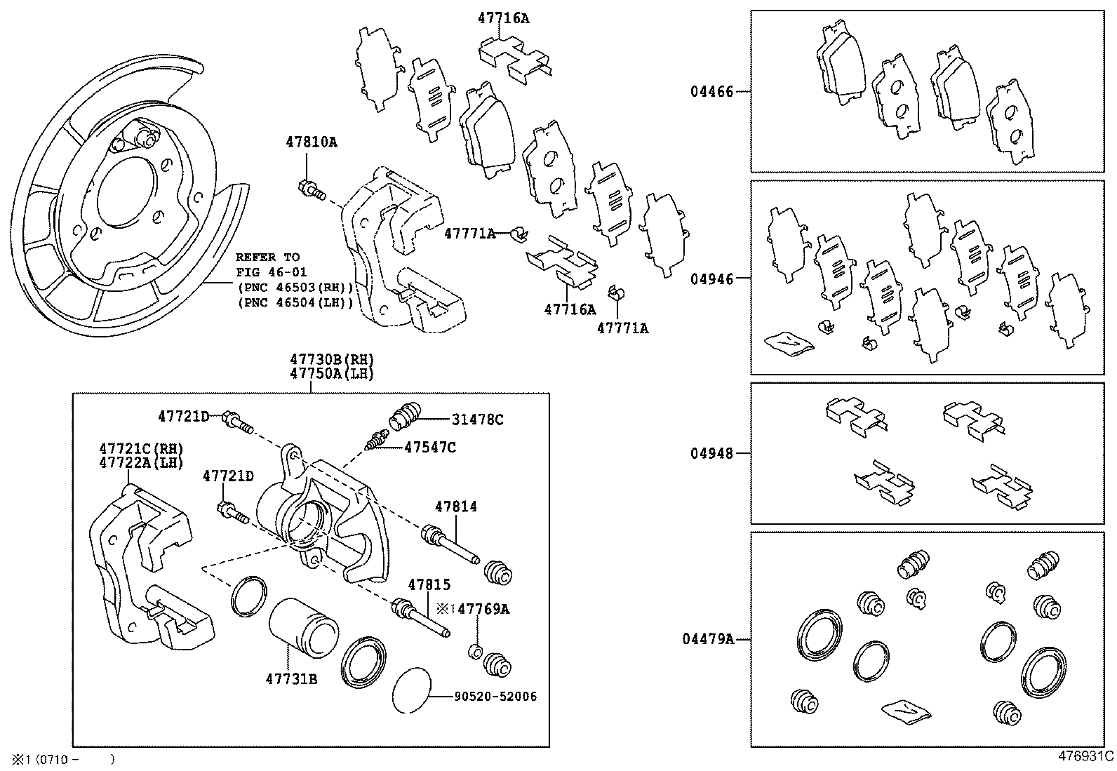 TOYOTA (FAW) 0446642060 - PAD KIT, DISC BRAKE, REAR ps1.lv