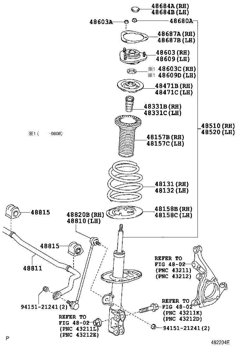 TOYOTA 48815-42090 - Bukse, Stabilizators ps1.lv