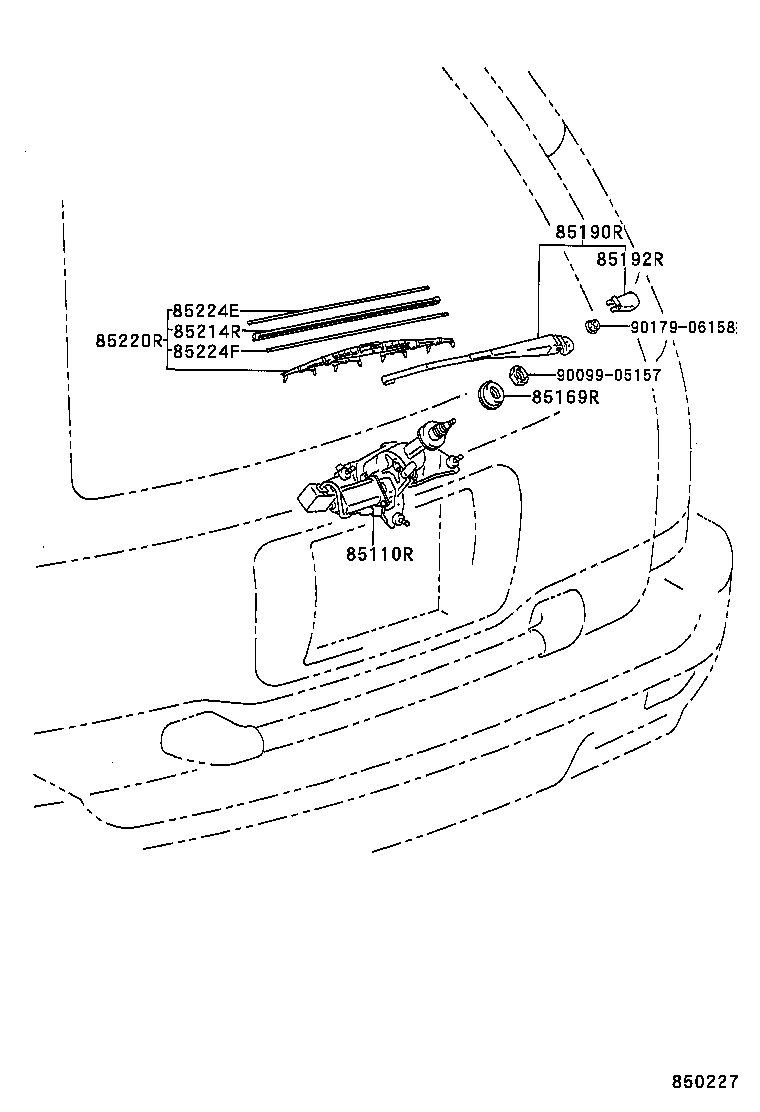 TOYOTA 8524260021 - Stikla tīrītāja slotiņa ps1.lv