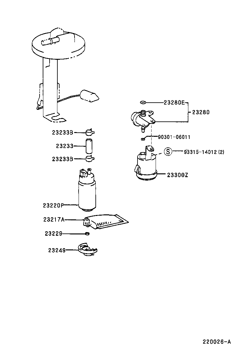 TOYOTA 23221 03030 - Degvielas sūknis ps1.lv