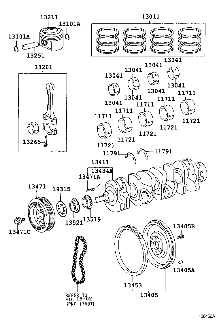 TOYOTA 13521-28010 - Sadales vārpstas piedziņas ķēdes komplekts ps1.lv