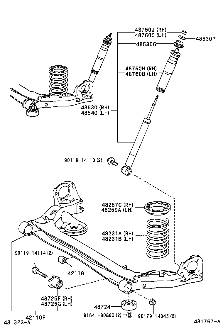 TOYOTA 48531-49235 - Amortizators ps1.lv