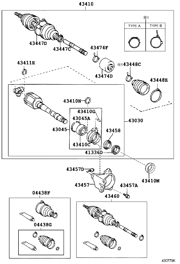 TOYOTA 0443828041 - Putekļusargs, Piedziņas vārpsta ps1.lv