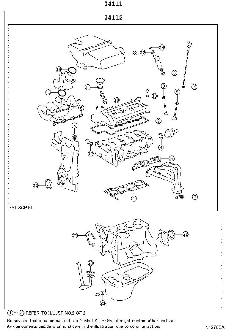 TOYOTA 04112-0J010 - Blīvju komplekts, Motora bloka galva ps1.lv