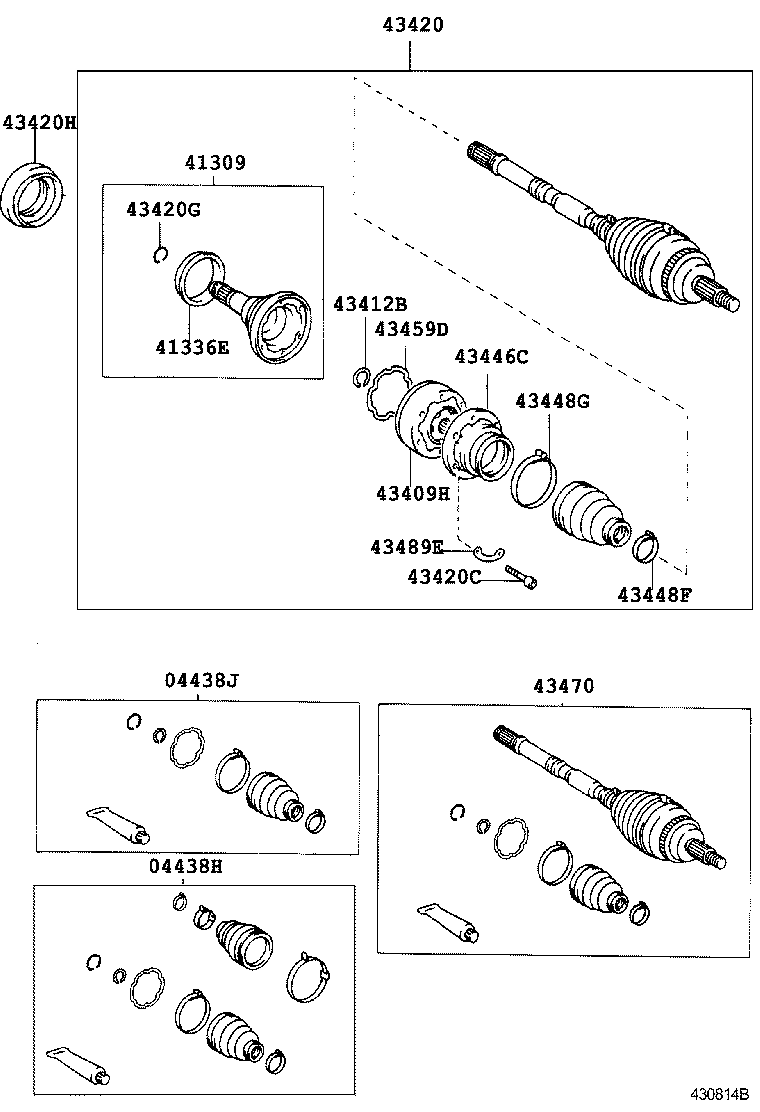 TOYOTA 04438-33070 - Putekļusargs, Piedziņas vārpsta ps1.lv