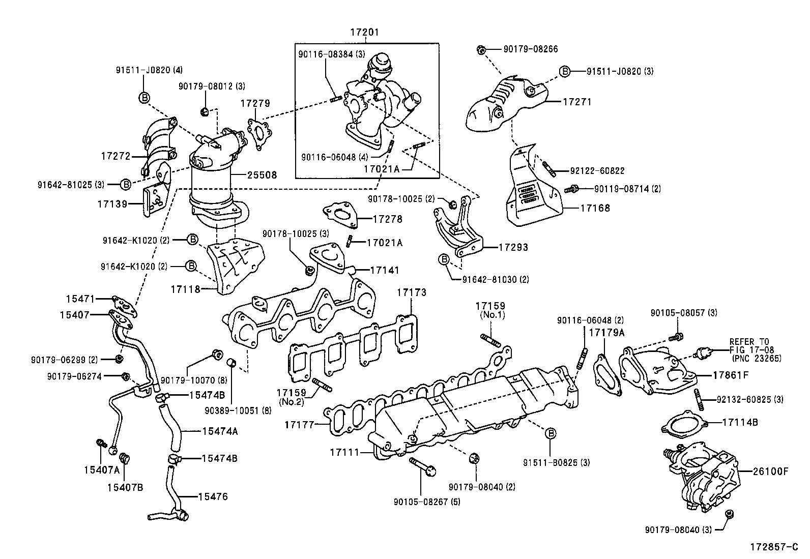 TOYOTA (FAW) 17201-27030 - Montāžas komplekts, Kompresors ps1.lv