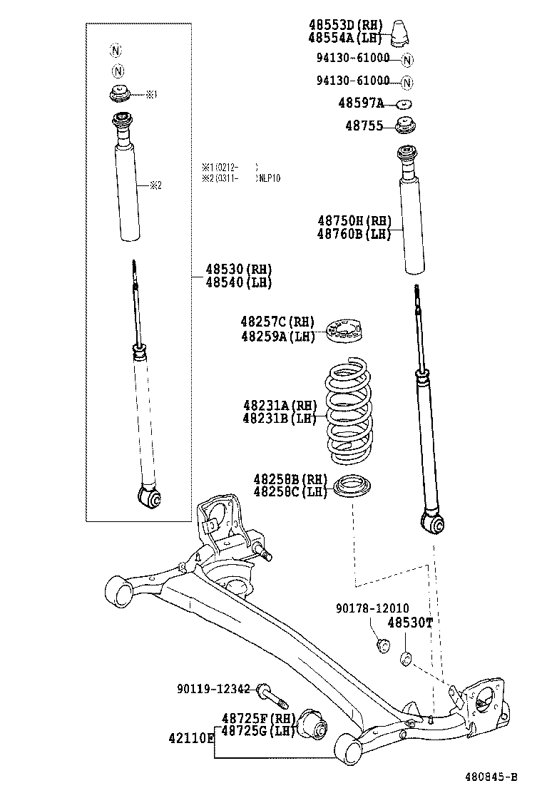 TOYOTA 48530-59435 - Amortizators ps1.lv