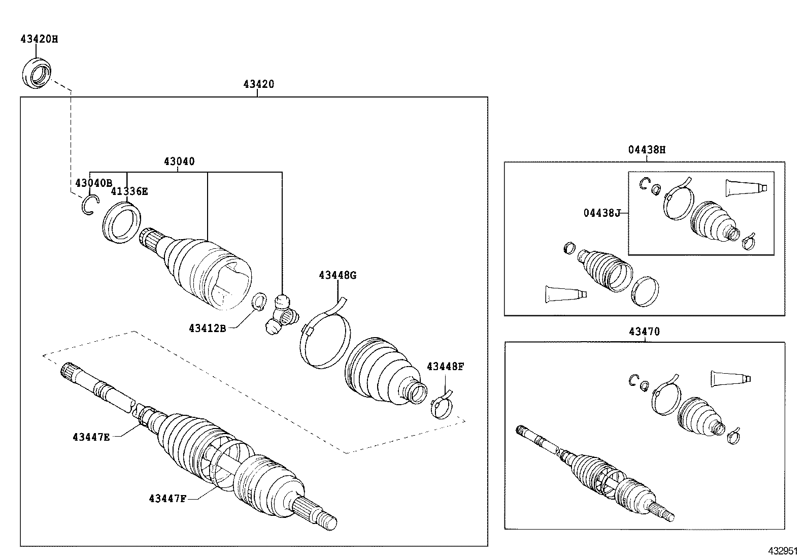 OM 4342052070 - Šarnīru komplekts, Piedziņas vārpsta ps1.lv