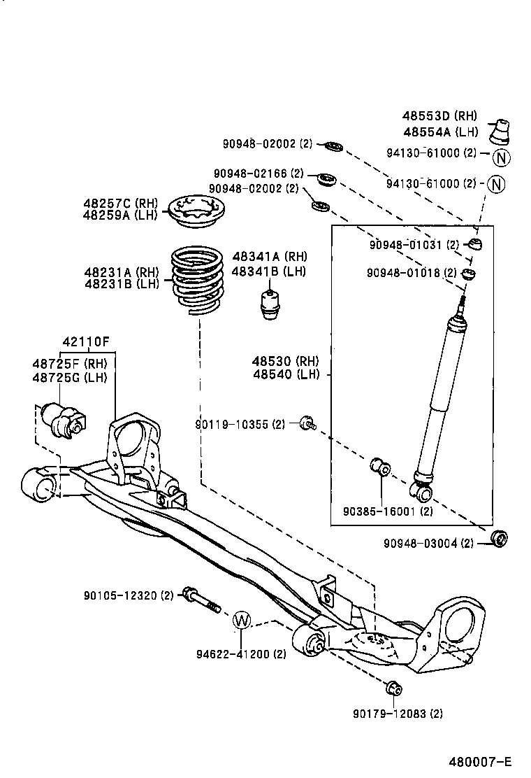 TOYOTA 48531-49115 - Amortizators ps1.lv