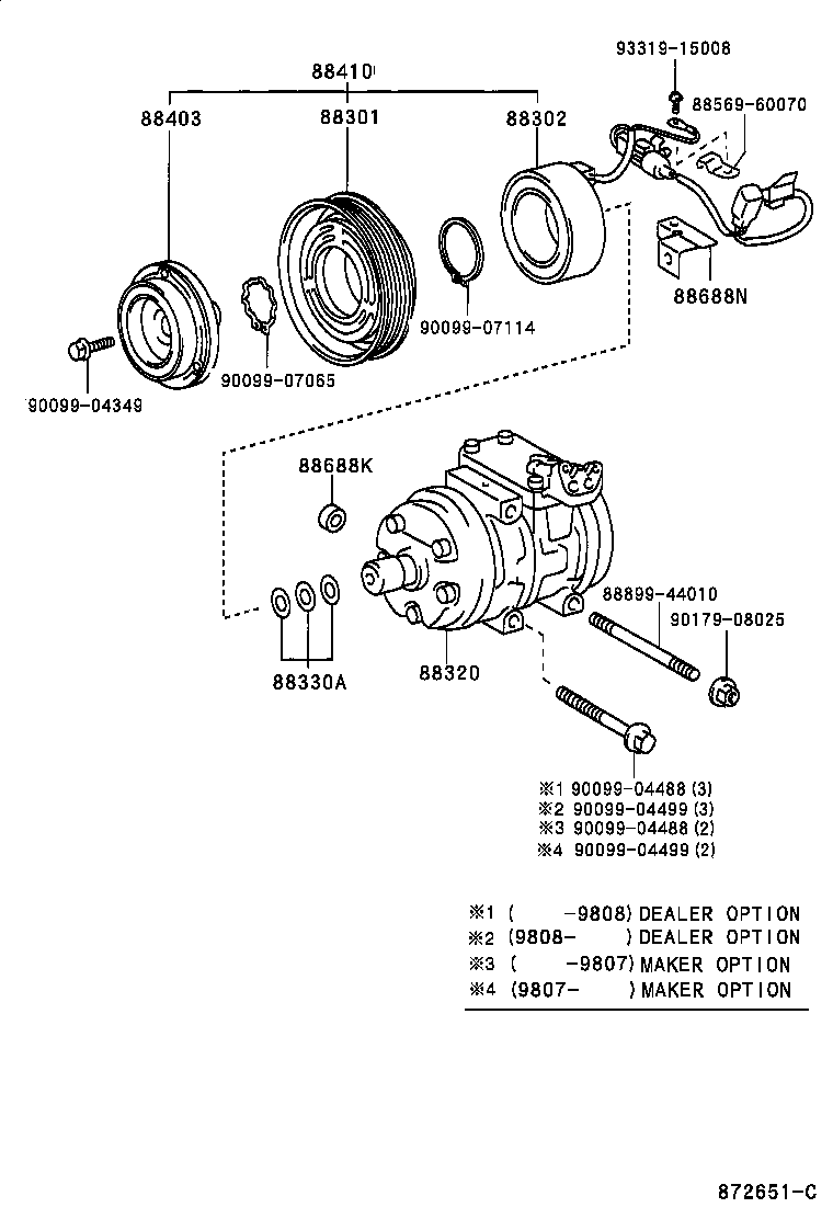 TOYOTA 88320-44100 - Kompresors, Gaisa kond. sistēma ps1.lv