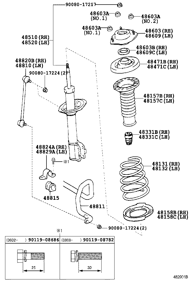 TOYOTA 48815-06090 - Bukse, Stabilizators ps1.lv