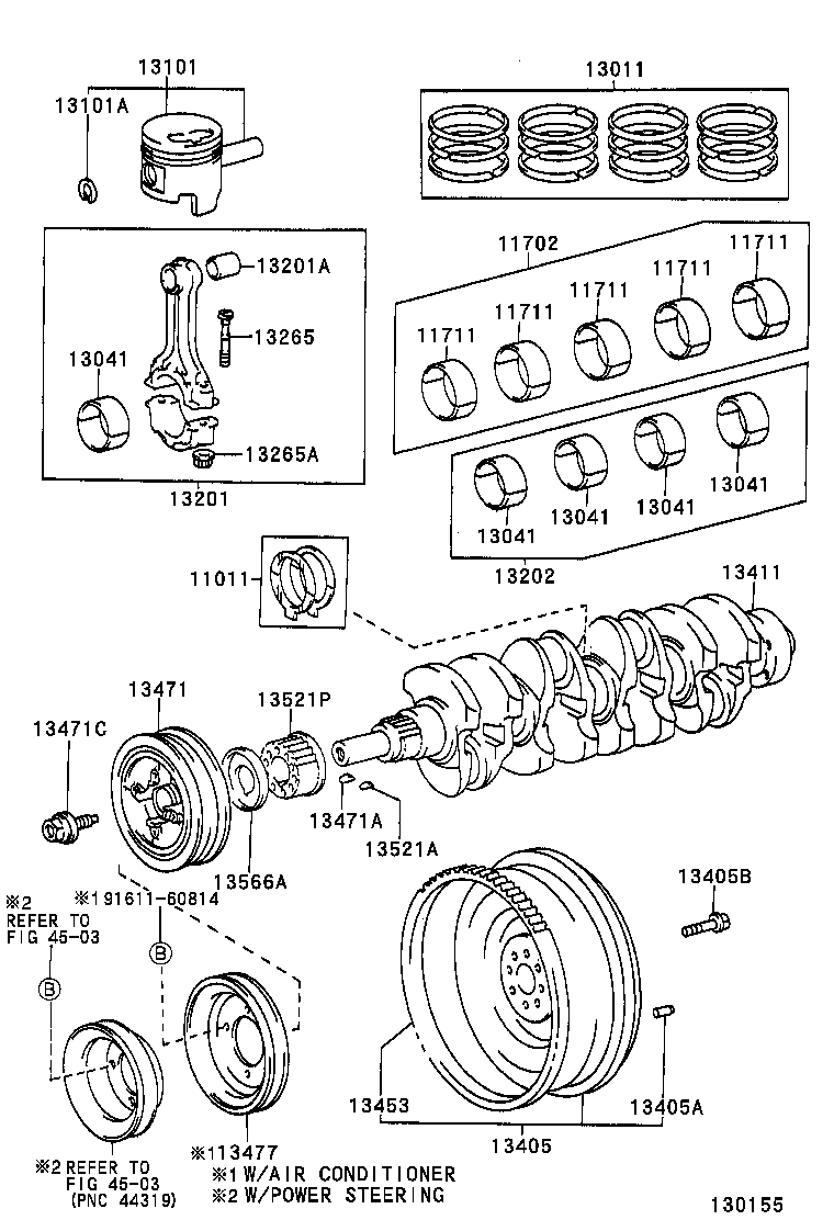 TOYOTA 11011-54020 - Distancpaplāksne, Kloķvārpsta ps1.lv