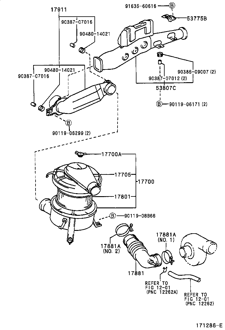 TOYOTA 17801 54160 - Gaisa filtrs ps1.lv