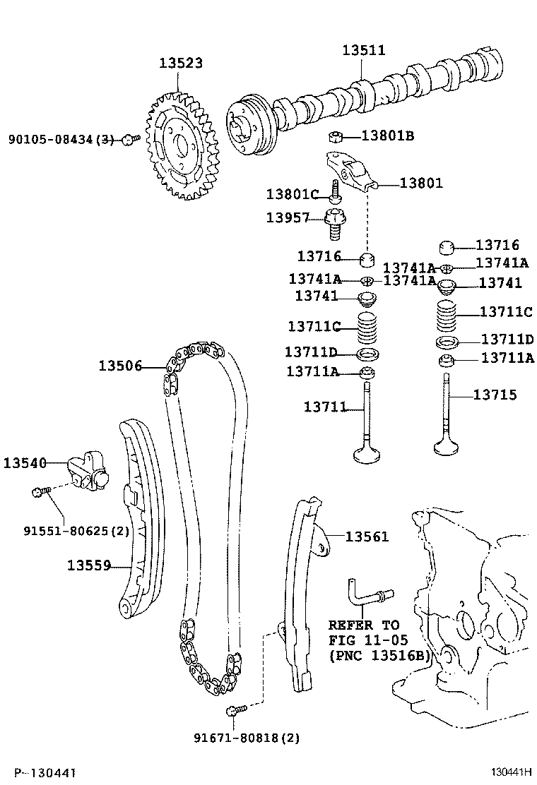 TOYOTA 13540-33020 - Sadales vārpstas piedziņas ķēdes komplekts ps1.lv