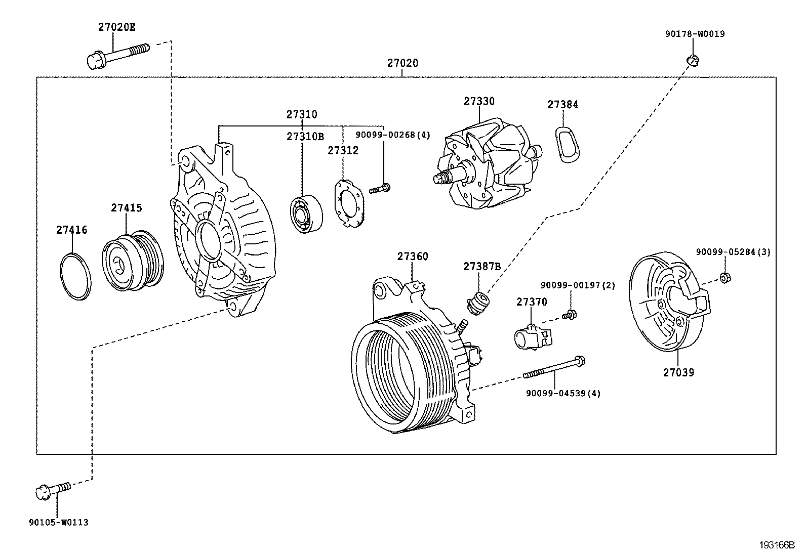 Daihatsu 27415-0Y020 - Piedziņas skriemelis, Ģenerators ps1.lv