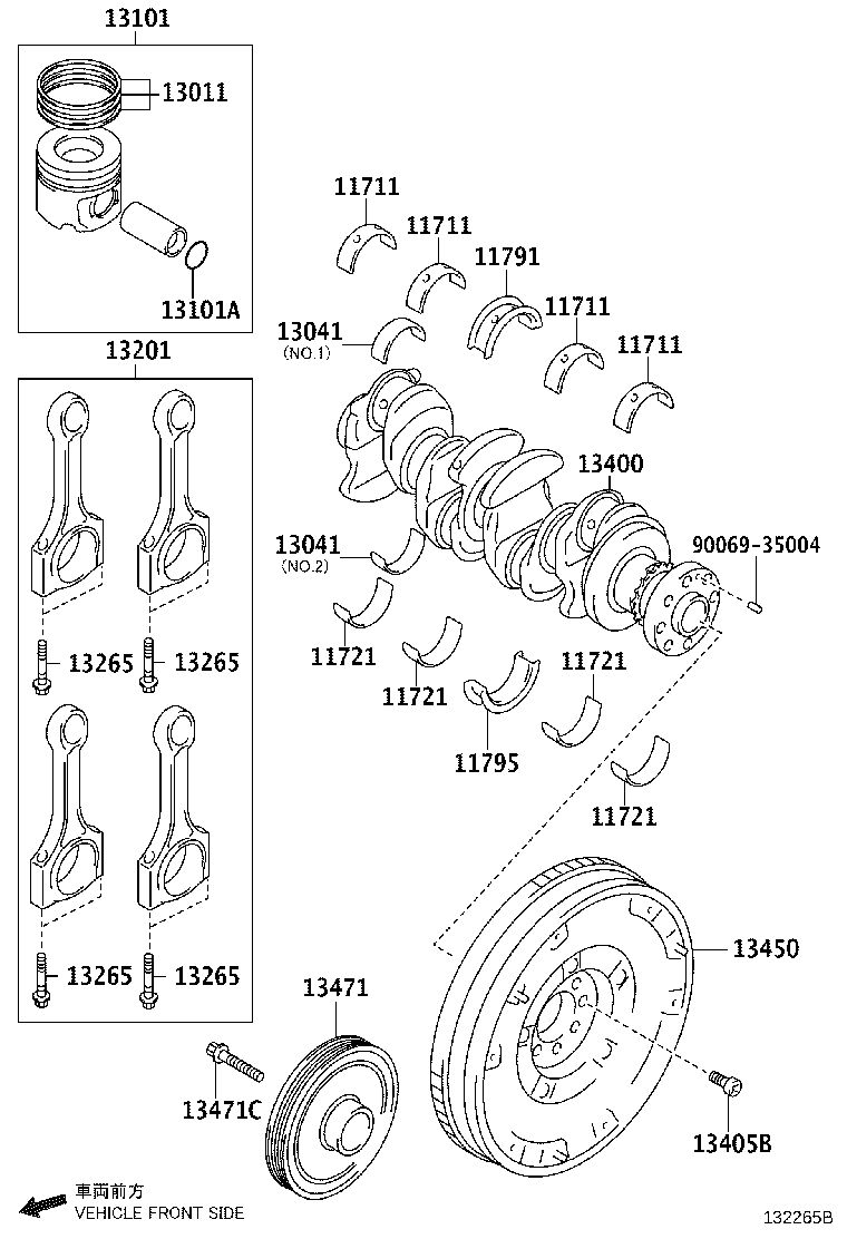 TOYOTA 11795WA 010A0 - Kloķvārpstas gultnis ps1.lv