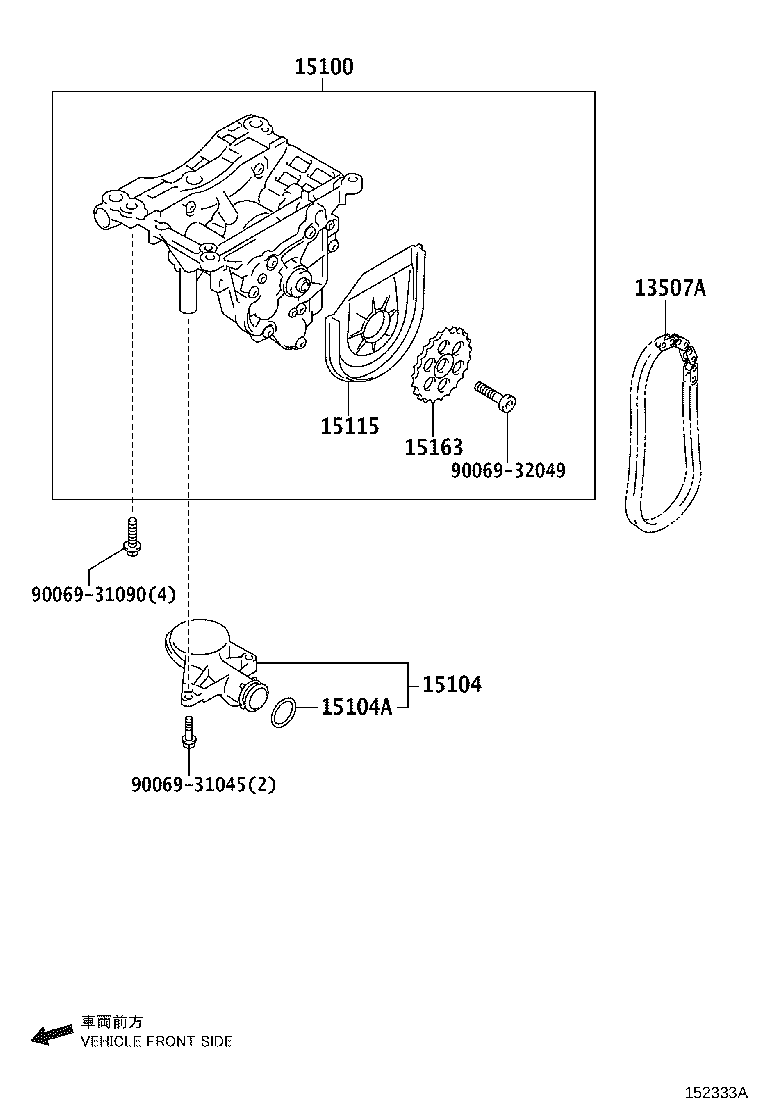 TOYOTA 15100-WA010 - Eļļas sūknis ps1.lv