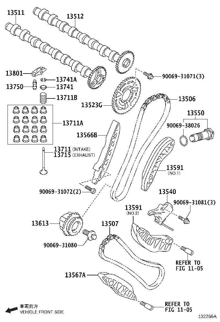 TOYOTA 13506-WA011 - Sadales vārpstas piedziņas ķēde ps1.lv