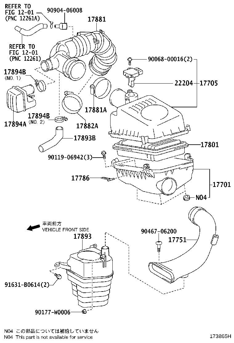 LEXUS 178010D010 - Gaisa filtrs ps1.lv