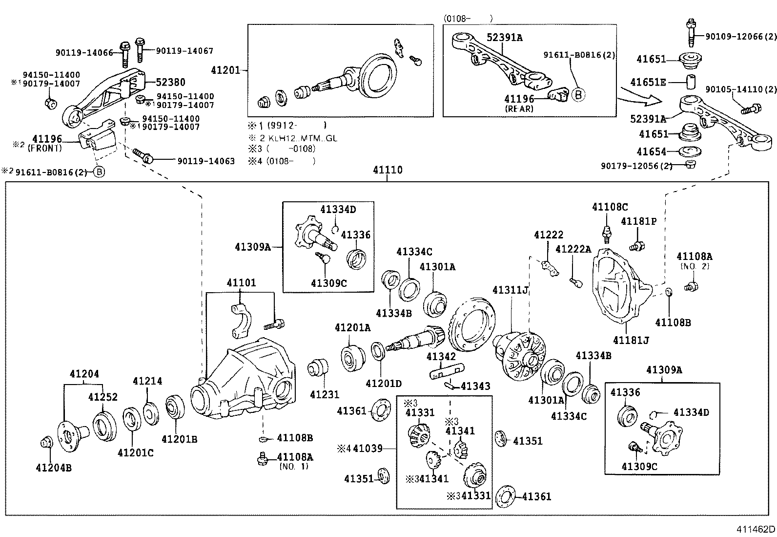 TOYOTA 41651-26040 - Piekare, Diferenciālis ps1.lv