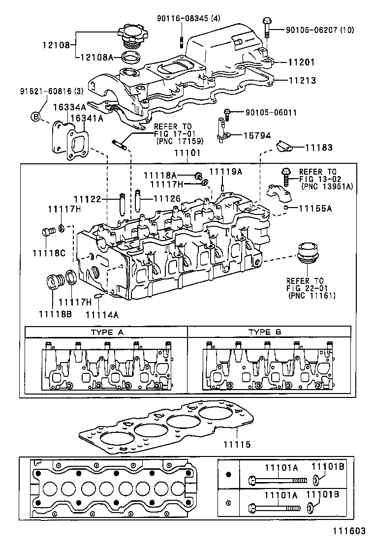 TOYOTA 11115-64140 - Blīve, Motora bloka galva ps1.lv