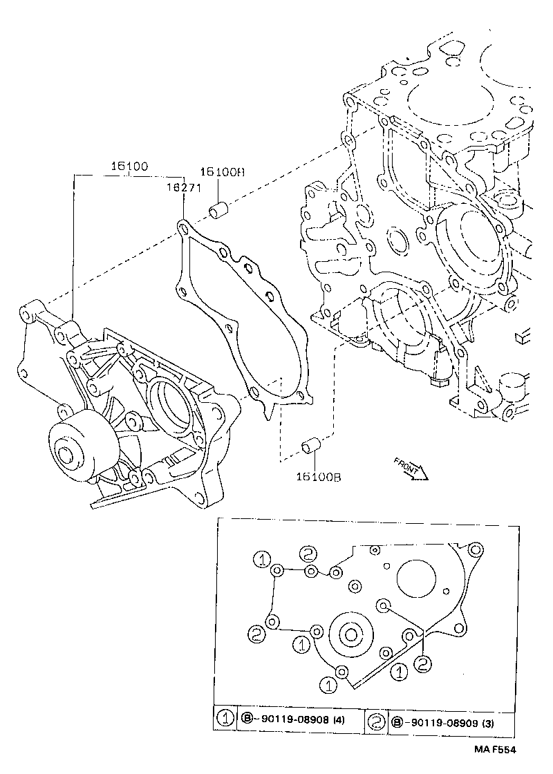 LEXUS 1610069295 - Ūdenssūknis ps1.lv