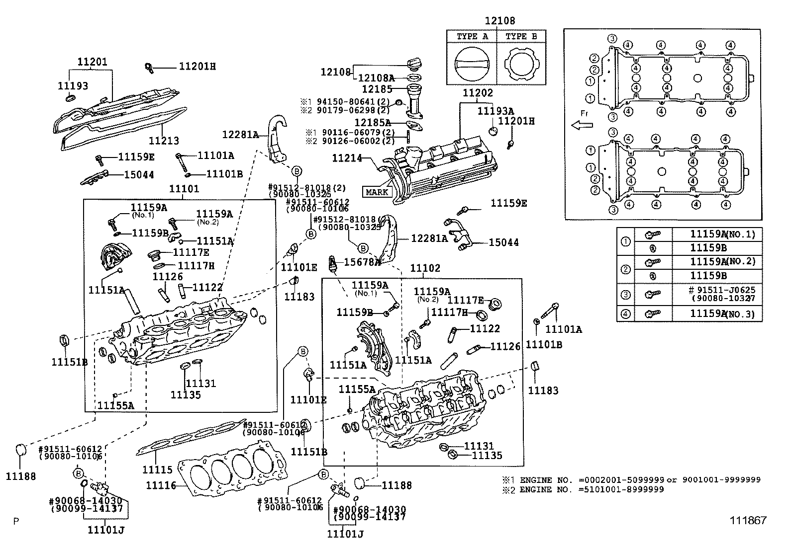 TOYOTA 11214-0F010 - Blīve, Motora bloka galvas vāks ps1.lv