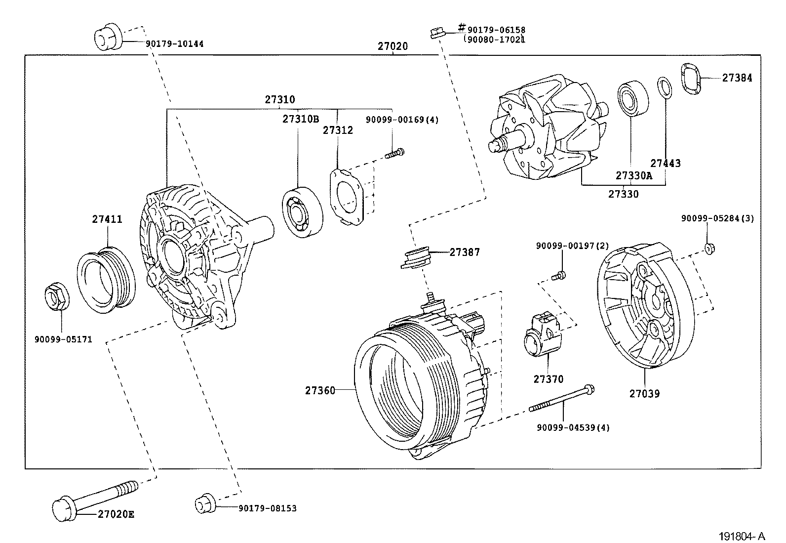 TOYOTA 273700F060 - Kronšteins, Ogļu sukas ps1.lv