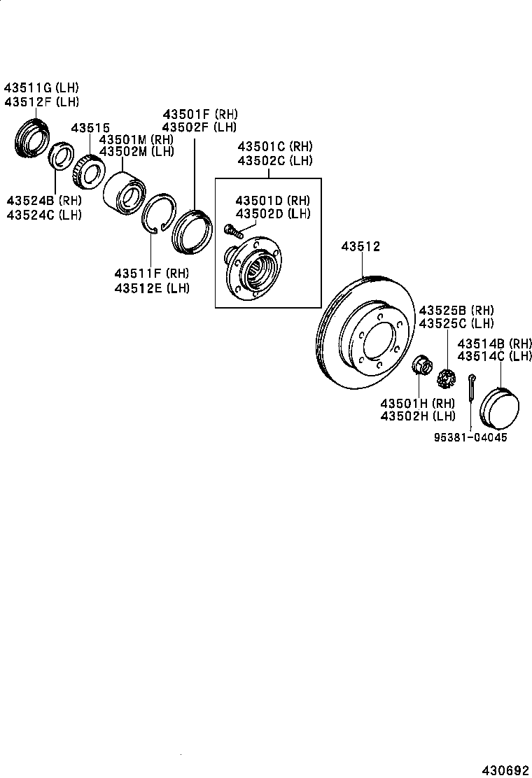 TOYOTA 90316-69001 - Riteņa rumbas gultņa komplekts ps1.lv